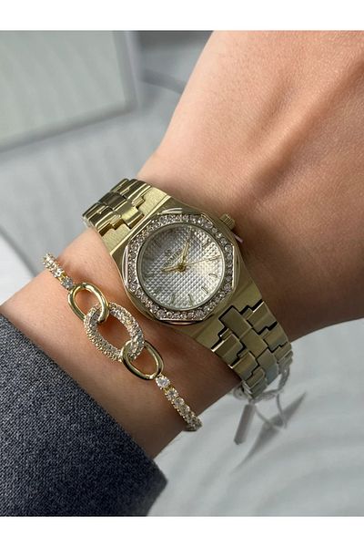 Homies Guaranteed Premium Women's Wristwatch Gold (White Dial) Rshms-188