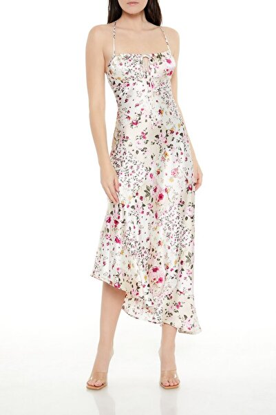 Forever 21 Çiçek Desenli Maxi Slip Elbise