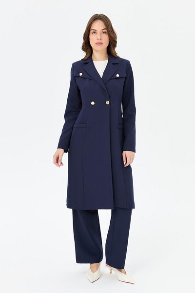 Esswaap Double Aller Detailed Polyviscon Suit Laci