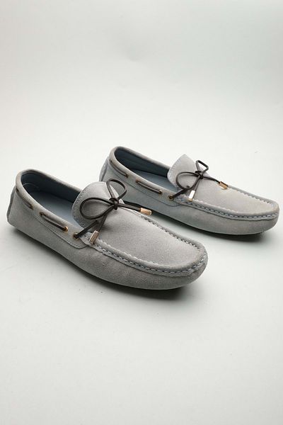 Gondol Men's Genuine Leather Classic Loafer Ice Blue 41 Ttx. 601214