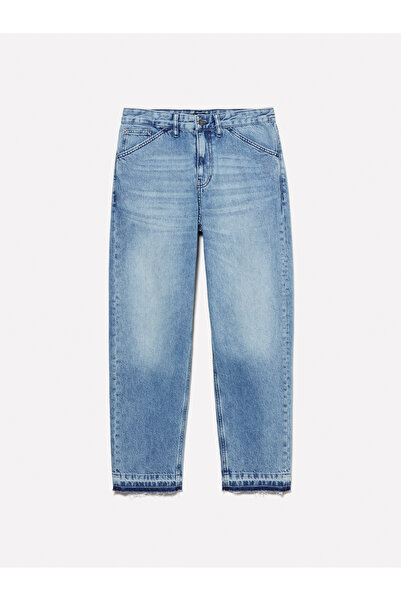 Sisley Men's Light Denim 100% Cotton Regular Waist Regular Fit Denim Trousers