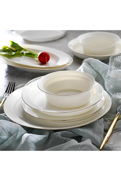 Schafer Superfine Bone Lux Yemek Takımı 56 Parça-gold