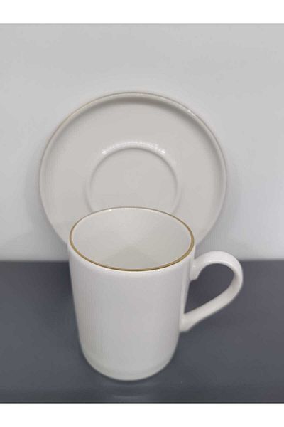 MORMAVİ Moravian Porcelain Essen 12 Pieces Coffee Cup Set for 6 Persons