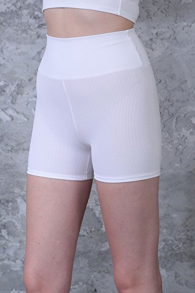 WAYS Білі жіночі спортивні легінси з високою талією для відновлення - короткі приталені