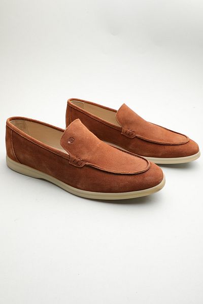 Gondol Loafer clasic pentru bărbați din piele naturală Tan 45 ttx. 601212