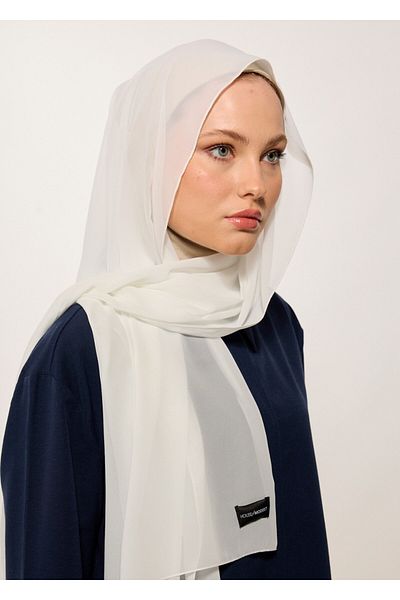 HOUSE OF MODEST - White Chiffon Shawl