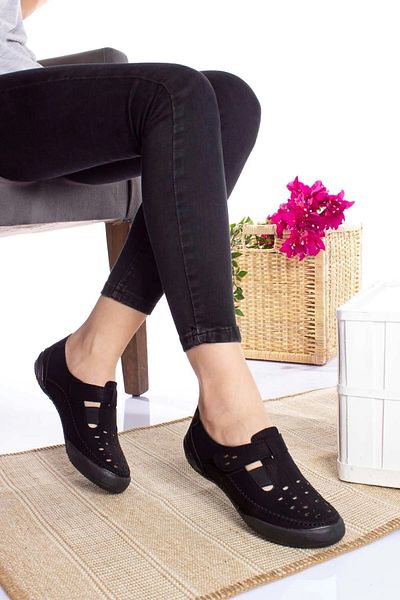 KAFKASLAR AYAKKABI Orthopedic Soft Daily Velvet Sports Model Ballet Shoes