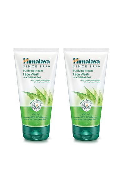 Himalaya غسول الوجه المنقّي بزيت النيم، عبوة اقتصادية، 2 × 150 مل
