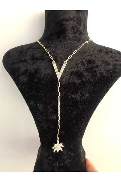 shop V Stone Low-Cut Necklace Stainless Steel 316L Tarnish Resistant Water Resistant