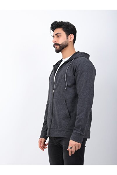 VERSCOVE Mikina s klokaními kapsami, kapucí a předním zipem, 2 vlákna, sezónní, pohodlný střih