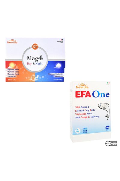 New Life Mag4 Day & Night 60 Tablets + New Life Efa One 45 Capsules