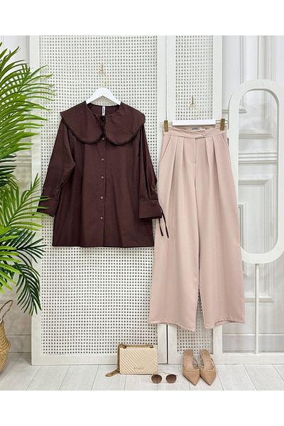 onix Wenka Palazzo Pants Stone