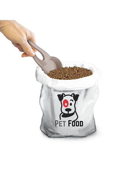 Clip Croq Croc Clip Pet Food Scoop with Integrated Bag Clip