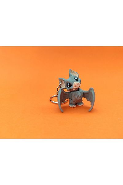 Minikbahcem Cute Standing Bat Keychain – 3D Print Special Design
