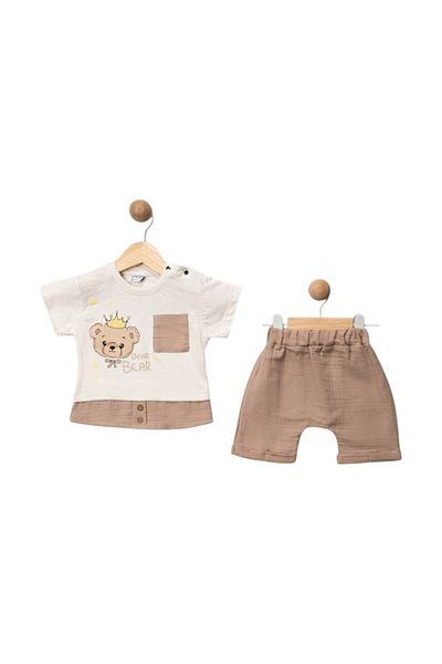 gigigiyim بدلة الصبي المطبوعة من Dear Bear