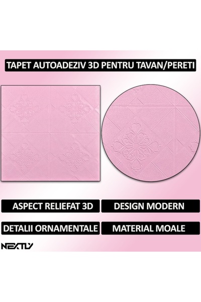 NEXTLY Set of 20 x 3d Self-Adhesive Wallpaper, For Wall Or Ceiling, Waterproof, Adjustable, Surface