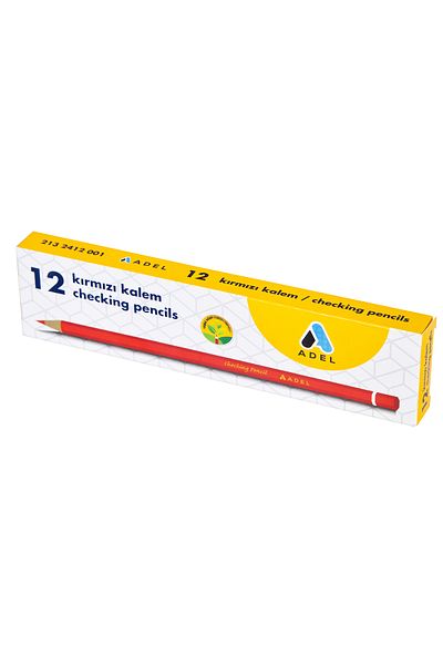 Adel Red Copy Pen 12Pcs, Bright and Pronounced Red Color, Easy to Open, Fsc Certified
