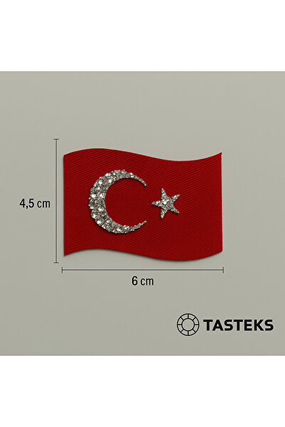 Taşteks TAŞLI Ütülenebilen veya Sticker Olarak Kullanılabilen Dalgalanan Türk...