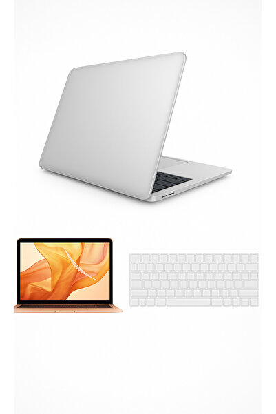 Fibaks Macbook Air 13.6 Inç M2 M3 M4 Çip A2681 A3113 A3240 Uyumlu Alt Üst Kılıf Klavye Ve Ekran Koruyucu