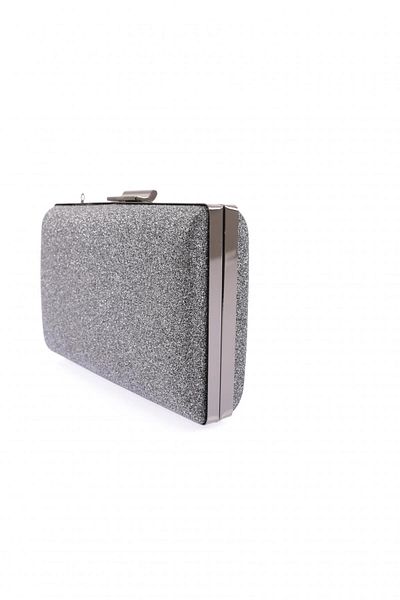 DGN 275-22y Rochie de seară Geantă Portofoliu Femei - Nisip, Sclipici, Platina