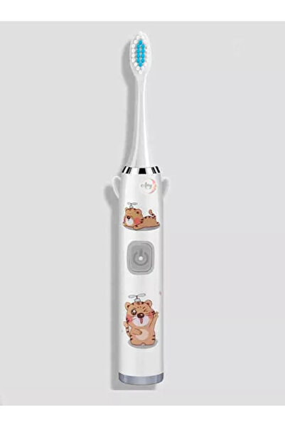 ABYZ Electric toothbrush for children with 2 heads and battery included, white color