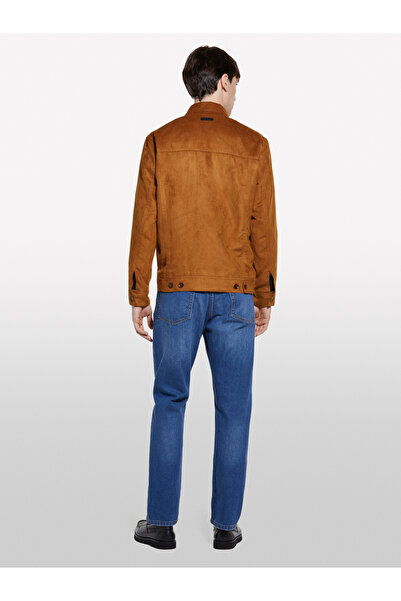 Sisley Ανδρικό μπουφάν Harrington από τεχνητό καστόρι βιζόν με κανονική εφαρμογή