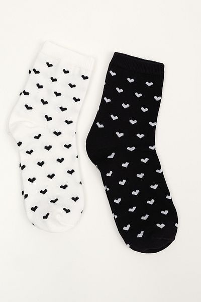 Addax Heart 2-Piece Socket Socks Çrp89