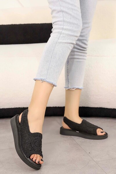 Mamito Ayakkabı DZY 201 Сандалі з плоскою підошвою та сталевою сіткою