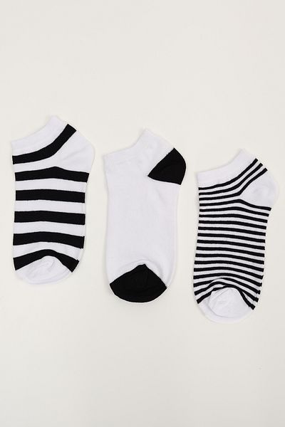 Addax Patterned Booties Socks 3 Pack Çrp06