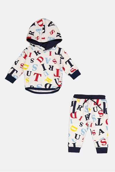 Trussardi Junior Toddlers Boy 2pcs Graphic Print Sweatshirt And Pants Set, Multicolor