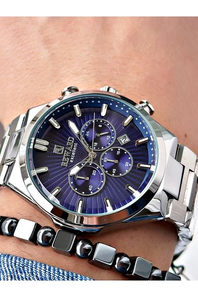 Reward Silver Color Functions Active Men Wrist Watch + Bracelet