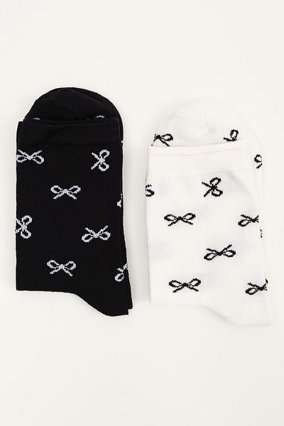Addax Patterned Socket Socks 2 Pack Çrp88-F12