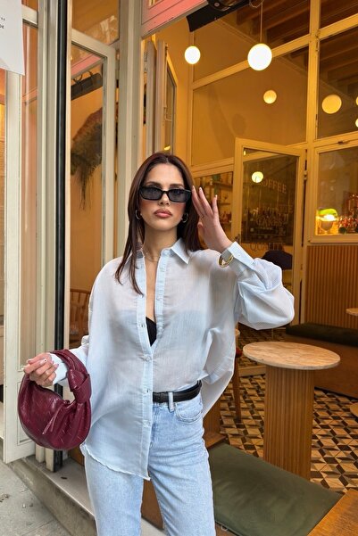 Hello TRANSPARAN ÇİZGİLİ GÖMLEK