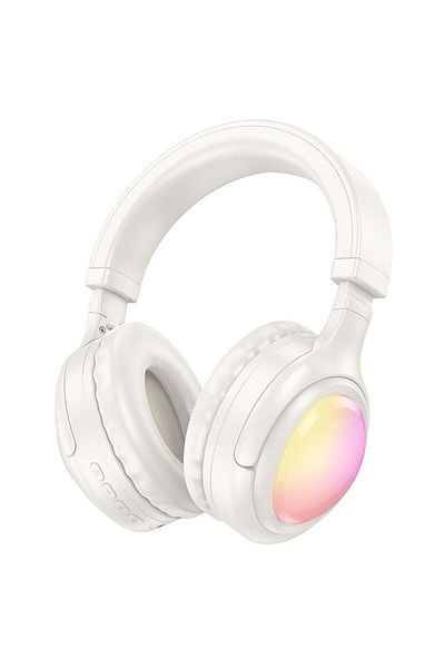 REDz Accessories Wireless Over the Ear Headphones, Bluetooth, Hoco W48, Bluetooth 5.3, 400 mAh, Headphones, White