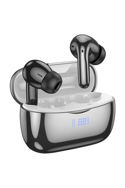 REDz Accessories Căști Bluetooth, Hoco Eq16, reducere a zgomotului, 7 ore, microfon și afișaj, negru