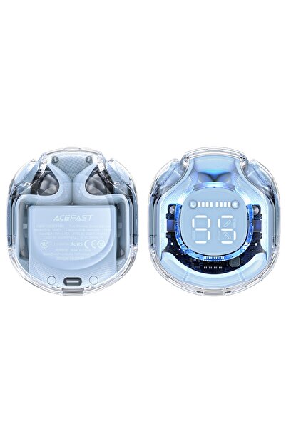 Acefast Ασύρματα ακουστικά Bluetooth, AceFast T8, BT 5.3, TWS, βάση φόρτισης USB-C, IPX4, Μπλε