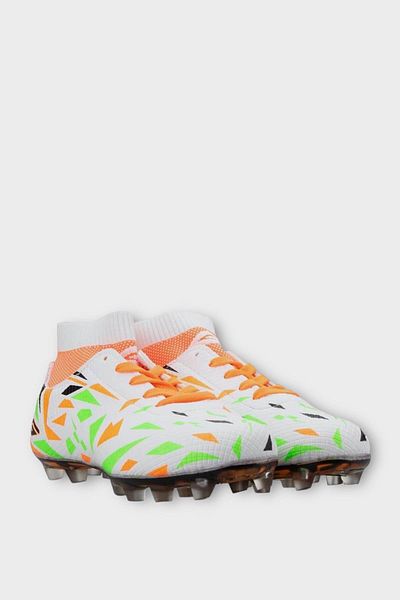 Liger Children's Sock Cleats Football Shoes White - Orange