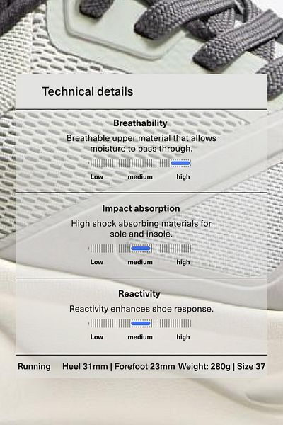Oysho Running shoes - beginners’, cushioning, perforations