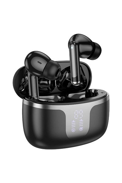REDz Accessories Căști Bluetooth Hoco Eq10 Harmony, 300 mAh, autonomie baterie 7 ore, afișaj digital, negru