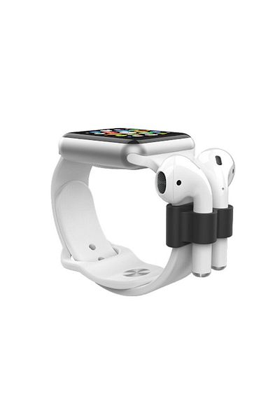 REDz Accessories Suport Airpods pentru curea Apple Watch, Negru