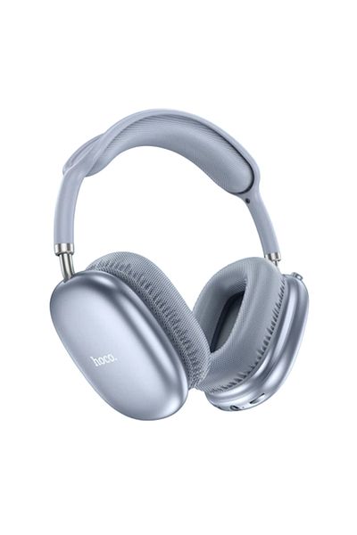 REDz Accessories Over Ear Headphones, Hoco W35 AIR, Ultra Portable Design, Bluetooth, 45h Battery Life, Blue-Gray
