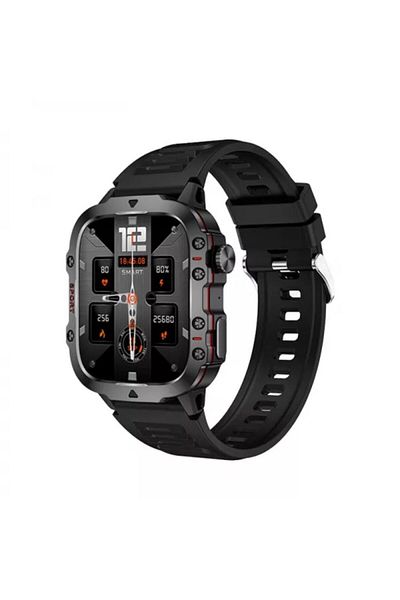 REDz Accessories Smart Watch, SmartWatch Model QX11, 420mAh Battery, Health and Sports Functions, Black