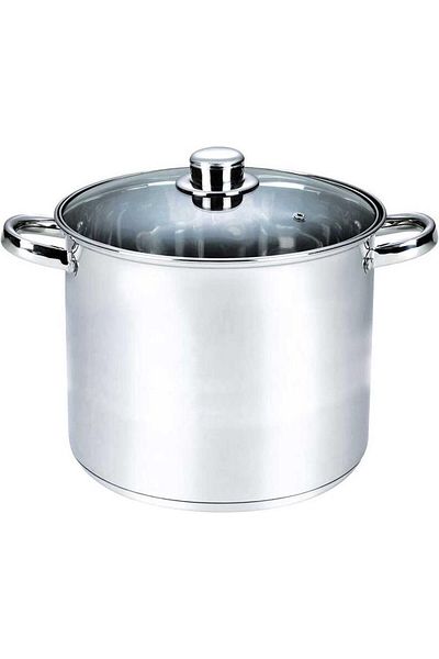 Michelino Michelino XXL pot with lid, 17 liters, 32 cm, stainless steel, silver