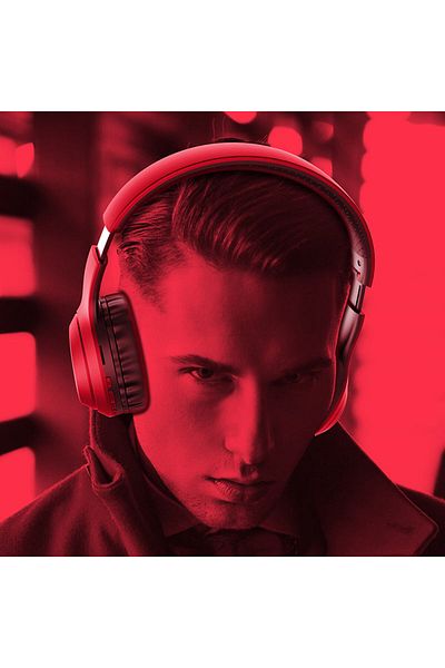 REDz Accessories Hoco W30 Fun Move Wireless Headphones, Over Ear, 300mah, Microphone And Music Control, Red