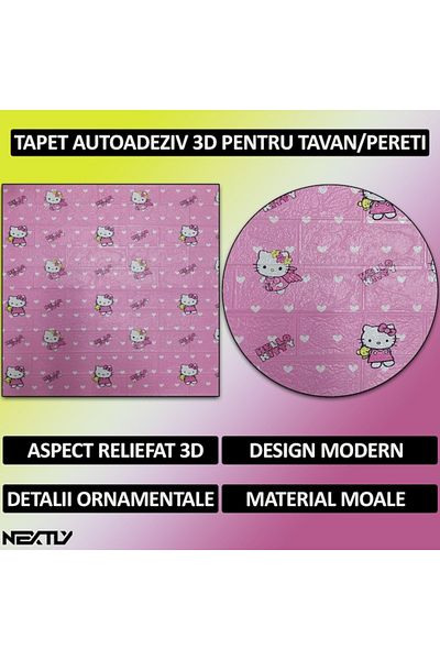NEXTLY Set of 100 Self-Adhesive 3D Wallpaper, For Wall Or Ceiling, Waterproof, Adjustable, Adhesive