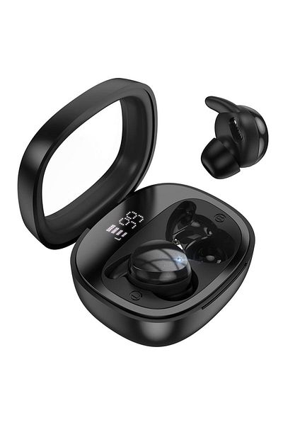 REDz Accessories Căști Bluetooth Hoco Ew65 Shadow, capacitate 500 mAh, autonomie baterie 4 ore, afișaj digital, negru