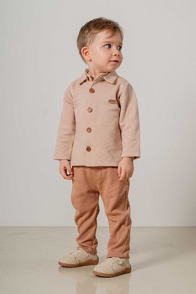 bombe Baby Kids Brick-Ten Cotton Set of 2 First Ben Trend Fashion Top and Bottom Set