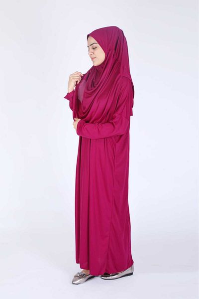 minikiss Practical Hijab Prayer Dress with Bag in Sizes 36-44