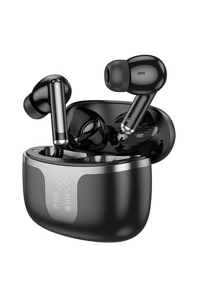 REDz Accessories Căști Bluetooth Hoco Eq10 Harmony, 300 mAh, autonomie baterie 7 ore, afișaj digital, negru