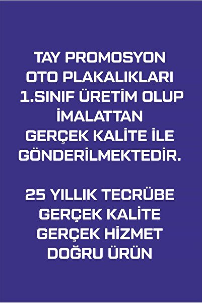 TAY PROMOSYON MERCEDES-BENZ Yazılı Oto Plakalık Kişiye Özel Kırılmaz Siyah UV Kabartmalı 2 Adet Takmatik